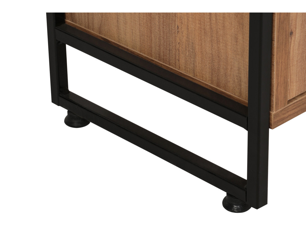 Librería de madera "Tervel" - 49 x 30 x 180 cm - Marrón