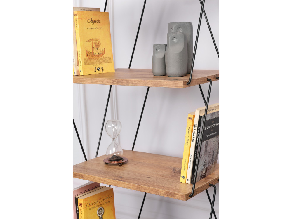 Librería de madera "Balaban" - 46 x 30 x 165 cm - Marrón