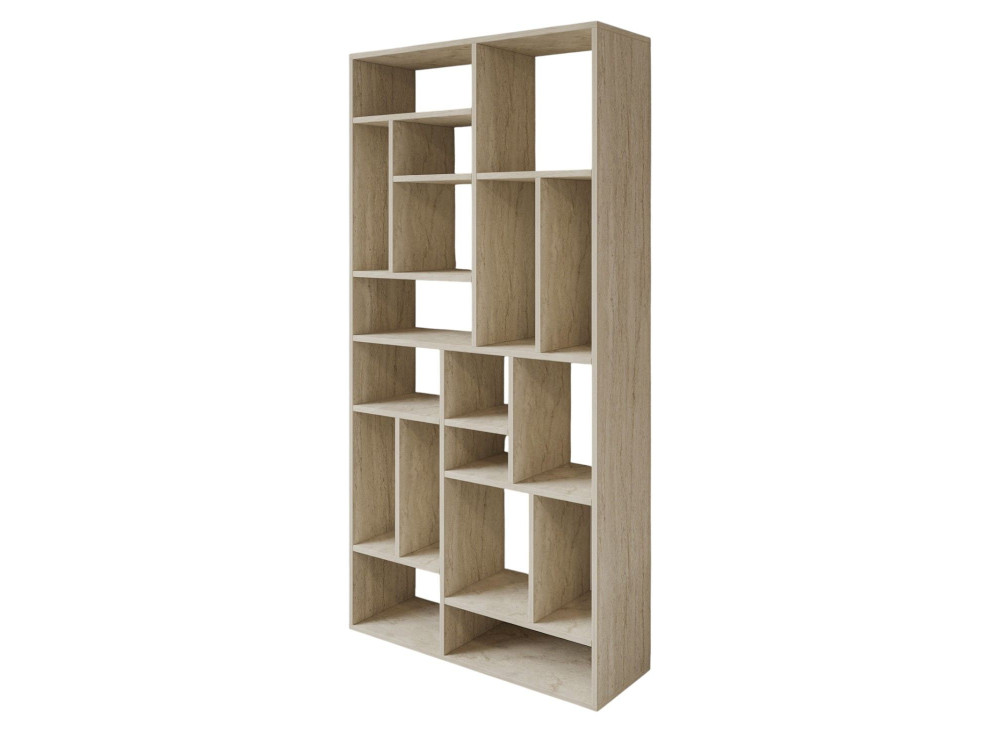 Librería de madera "Nicola" - 90 x 30 x 180 cm - Travertino
