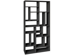 Librería de madera "Nicola" - 90 x 30 x 180 cm - Gris antracita