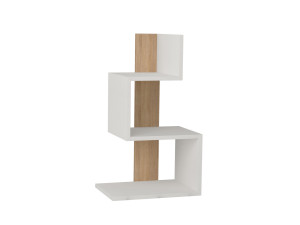 Mesa auxiliar de madera "Rosie" - 42 x 30 x 72 cm - Roble blanco