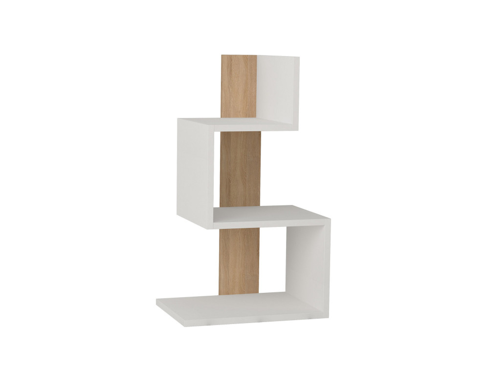 Mesa auxiliar de madera "Rosie" - 42 x 30 x 72 cm - Roble blanco