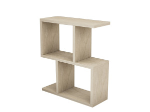 Mesa auxiliar de madera "Zet" - 45 x 17 x 51 cm - Travertino