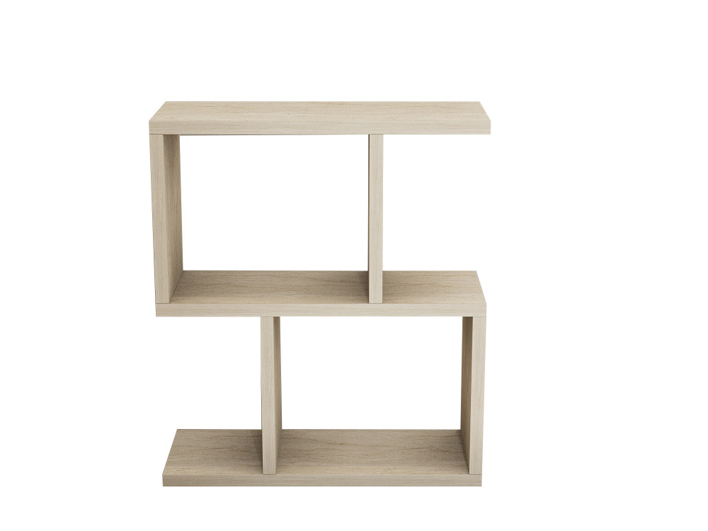 Mesa auxiliar de madera "Zet" - 45 x 17 x 51 cm - Travertino