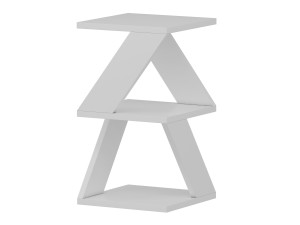 Mesa auxiliar de madera "Albeni" - 30 x 30 x 50 cm - Blanco