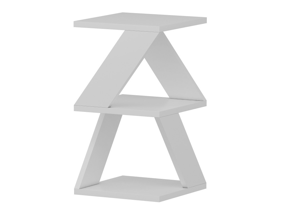 Mesa auxiliar de madera "Albeni" - 30 x 30 x 50 cm - Blanco
