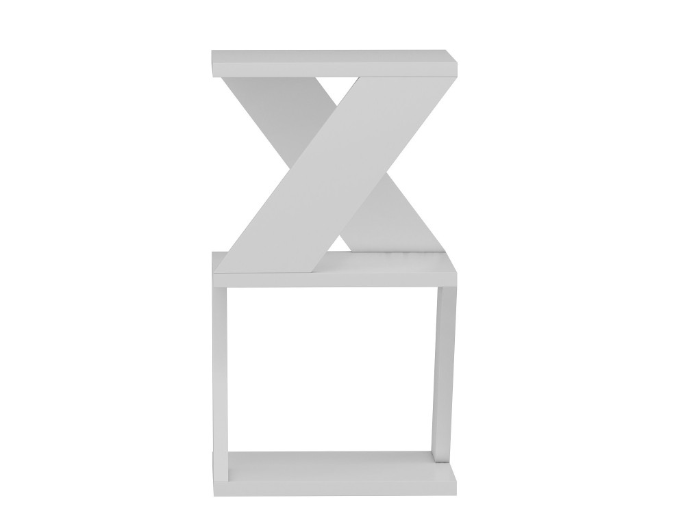 Mesa auxiliar de madera "Albeni" - 30 x 30 x 50 cm - Blanco