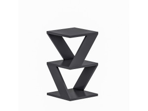 Mesa auxiliar de madera "Albeni" - 30 x 30 x 50 cm - Antracita