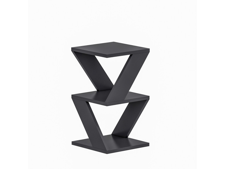 Mesa auxiliar de madera "Albeni" - 30 x 30 x 50 cm - Antracita