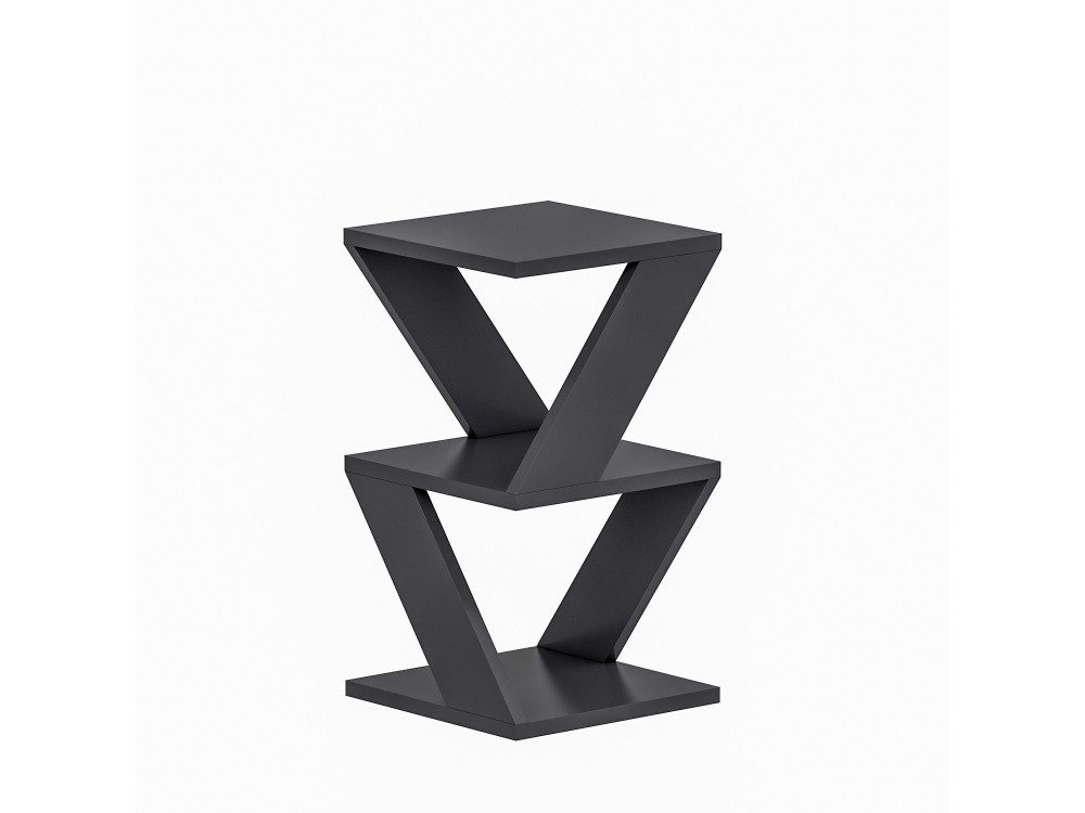 Mesa auxiliar de madera "Albeni" - 30 x 30 x 50 cm - Antracita