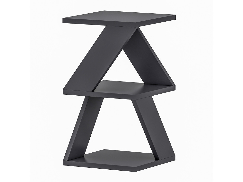 Mesa auxiliar de madera "Albeni" - 30 x 30 x 50 cm - Antracita