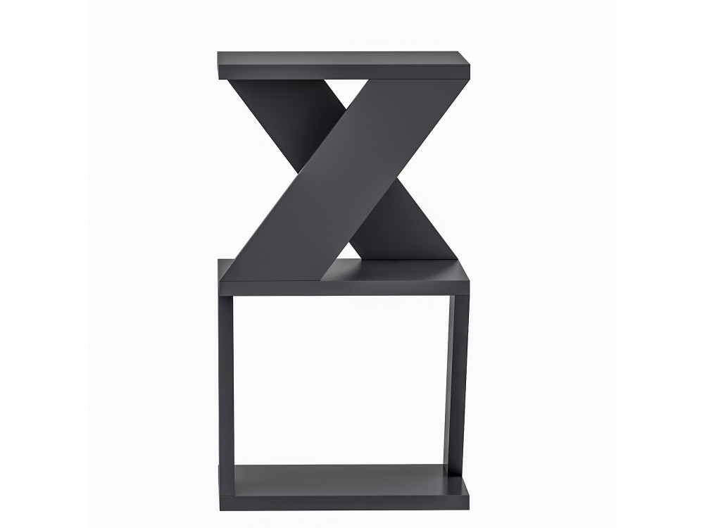 Mesa auxiliar de madera "Albeni" - 30 x 30 x 50 cm - Antracita
