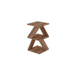Mesa auxiliar de madera "Albeni" - 29 x 29 x 54 cm - Pino Atlántico