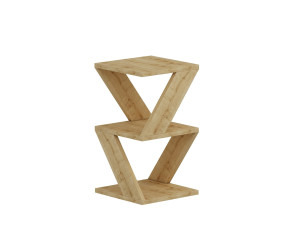 Mesa auxiliar de madera "Albeni" - 30 x 30 x 50 cm - Roble zafiro