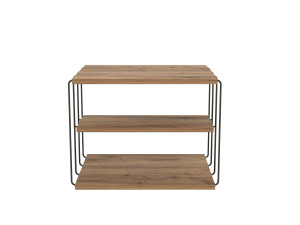 Mesa auxiliar de madera "Lifon" - 50 x 40 x 33 cm - Marrón
