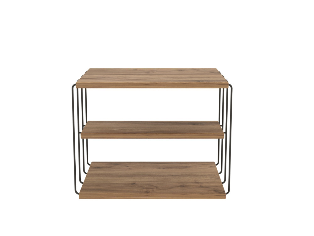 Mesa auxiliar de madera "Lifon" - 50 x 40 x 33 cm - Marrón