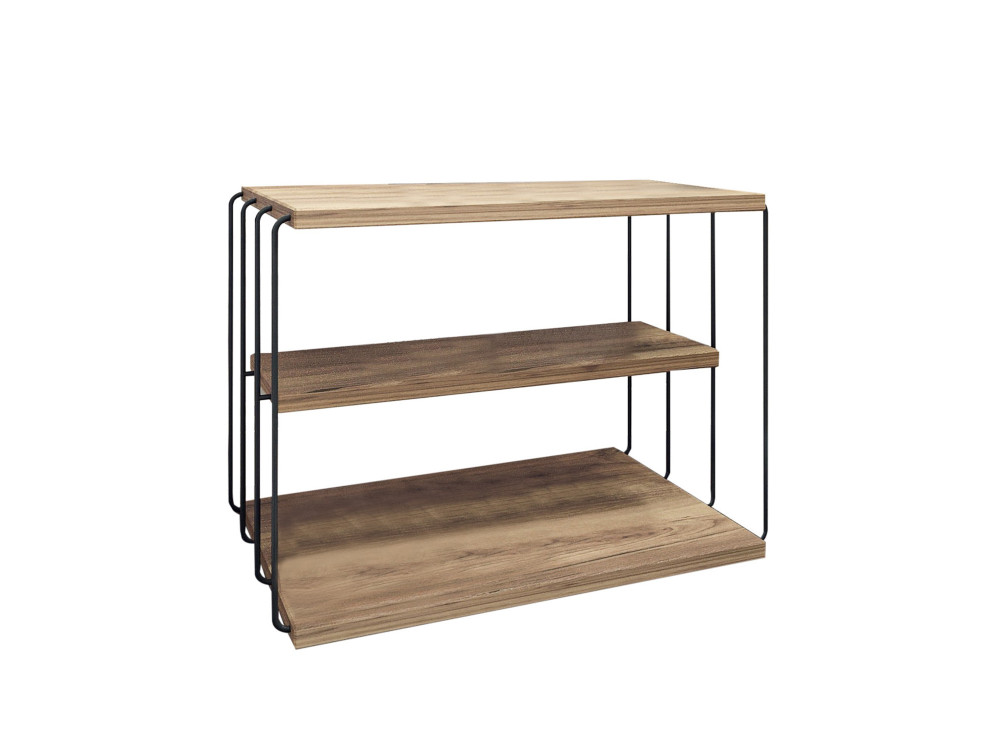 Mesa auxiliar de madera "Lifon" - 50 x 40 x 33 cm - Marrón