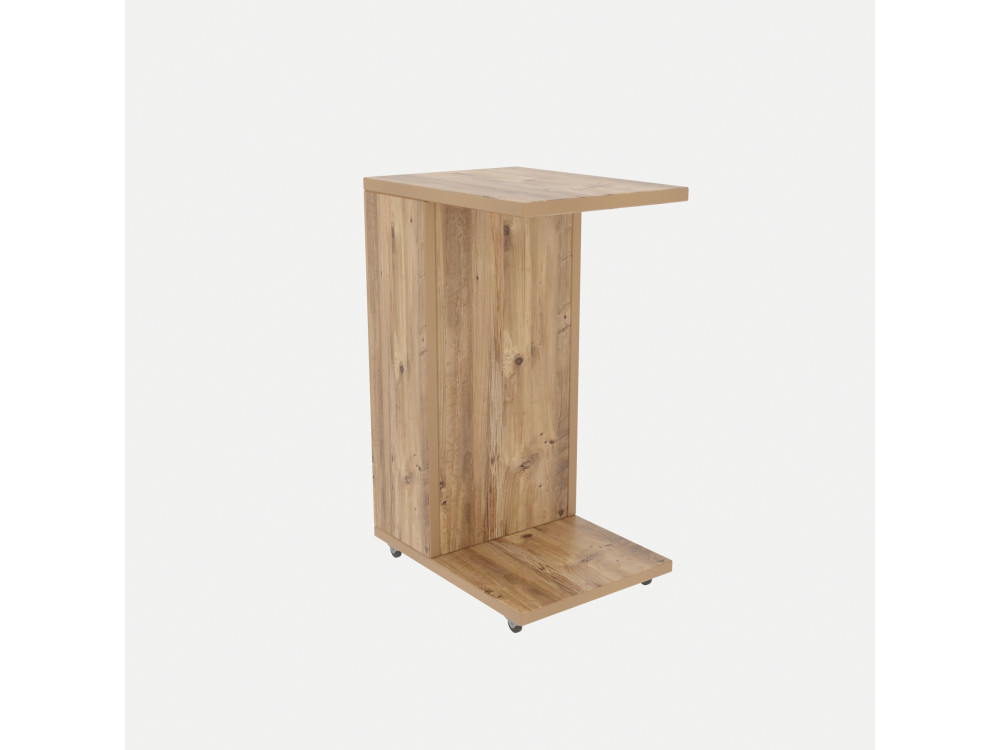 Mesa auxiliar de madera "Filinta" - 30 x 40 x 63 cm - Marrón