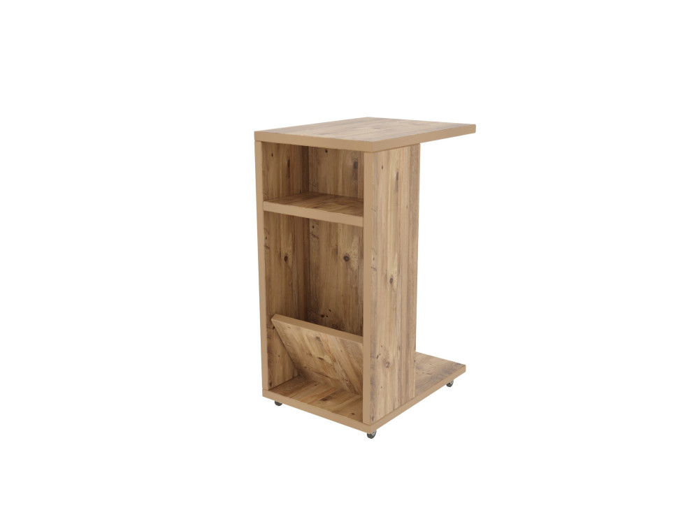 Mesa auxiliar de madera "Filinta" - 30 x 40 x 63 cm - Marrón