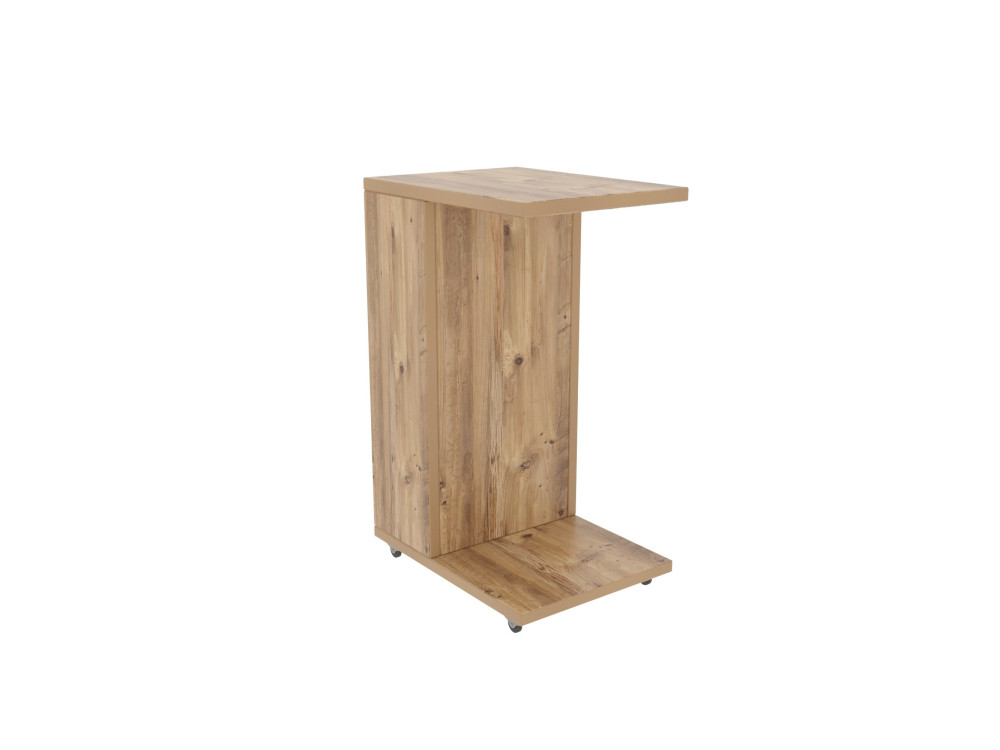 Mesa auxiliar de madera "Filinta" - 30 x 40 x 63 cm - Marrón