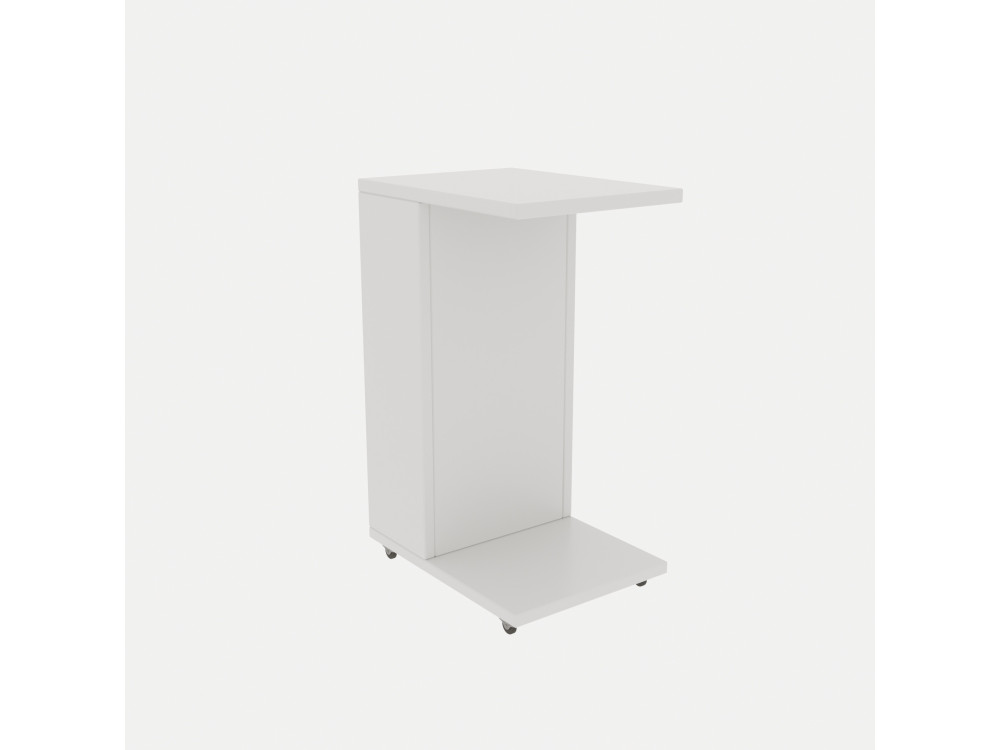 Mesa auxiliar de madera "Filinta" - 30 x 40 x 63 cm - Blanco