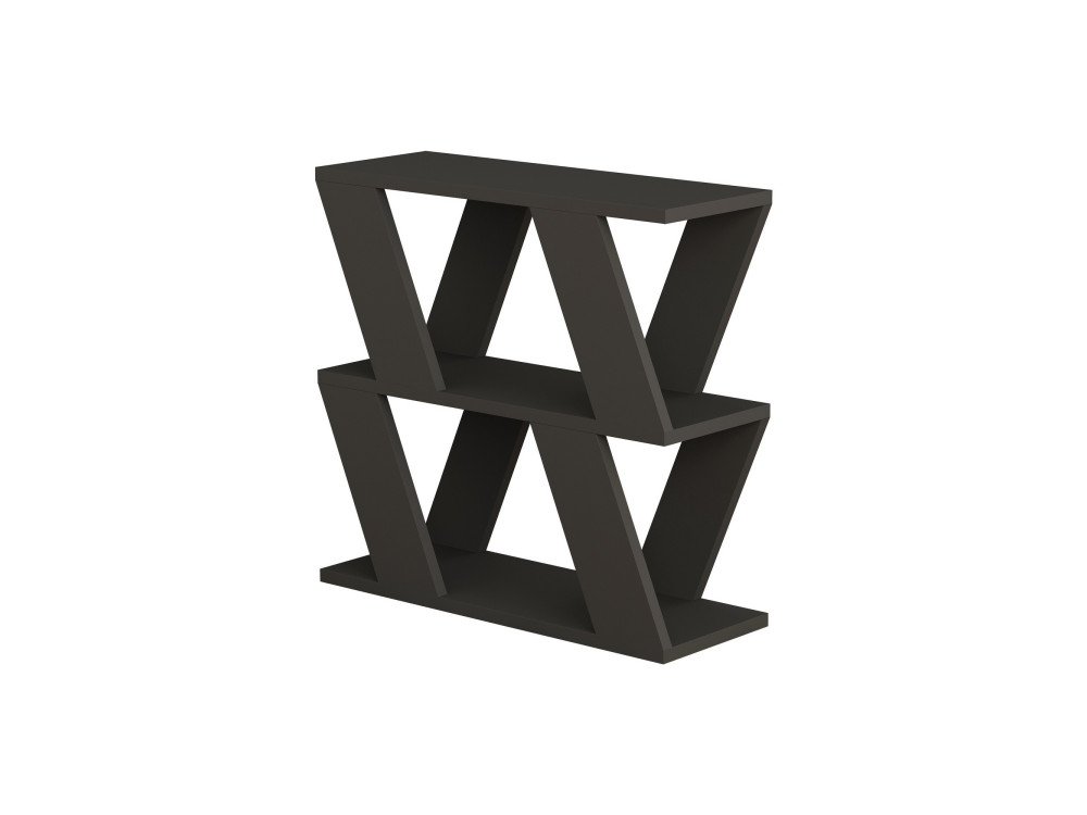 Mesa auxiliar de madera "Lazena" - 60 x 22 x 57 cm - Antracita