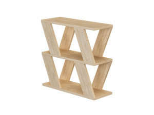 Mesa auxiliar de madera "Lazena" - 60 x 22 x 57 cm - Roble
