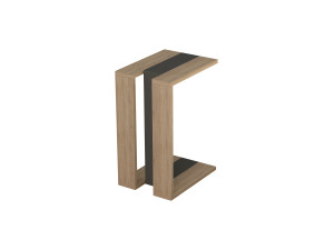 Mesa auxiliar de madera "Muju" - 30 x 40 x 57 cm - Roble-Antracita