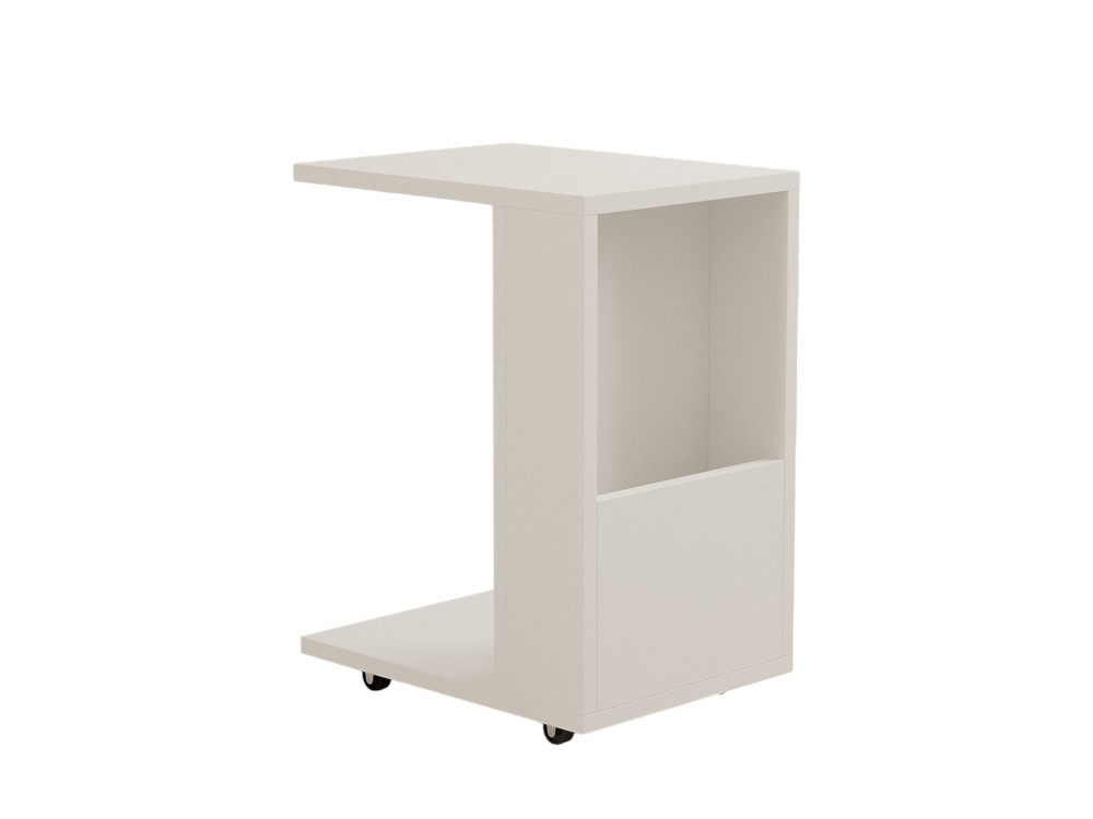 Mesa auxiliar de madera "Star" - 30 x 40 x 50 cm - Blanco