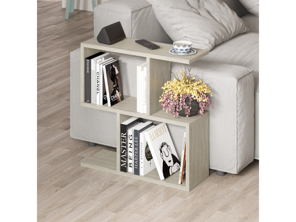 Mesa baja de madera "Homemania" - 60 x 60 x 20 cm - Beige
