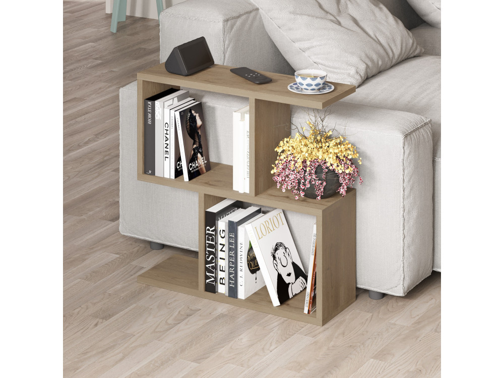 Mesa auxiliar de madera "Homemania" - 60 x 20 x 60 cm - Beige
