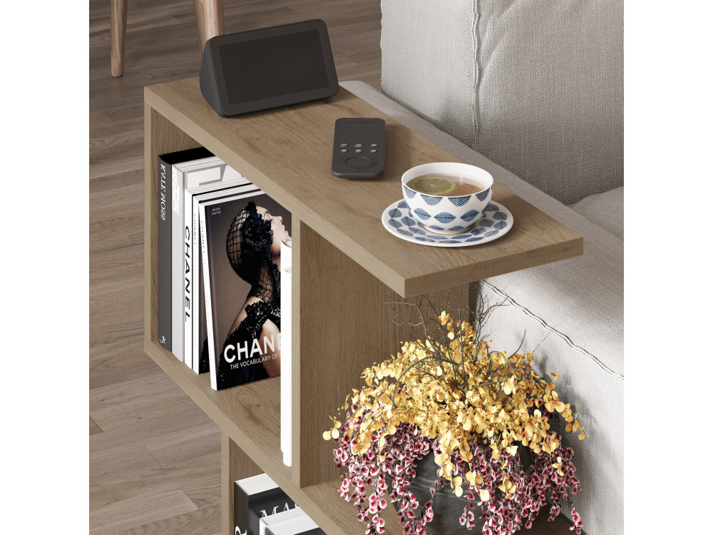 Mesa auxiliar de madera "Homemania" - 60 x 20 x 60 cm - Beige