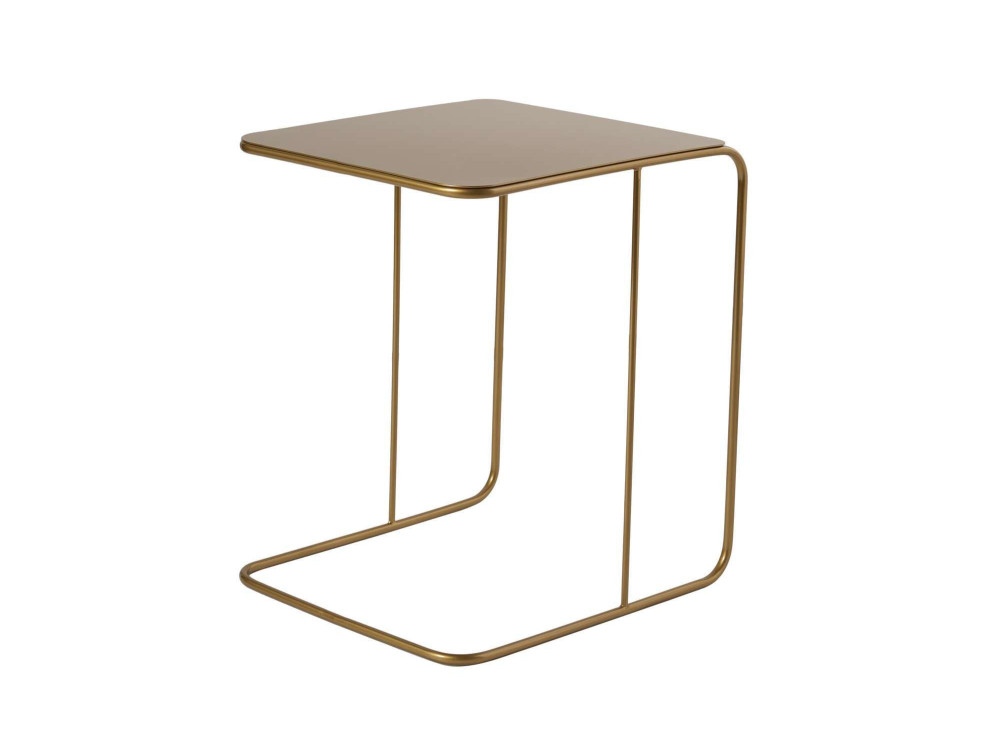 Mesa auxiliar de metal "Poeta" 47 x 46 x 57 cm - Oro