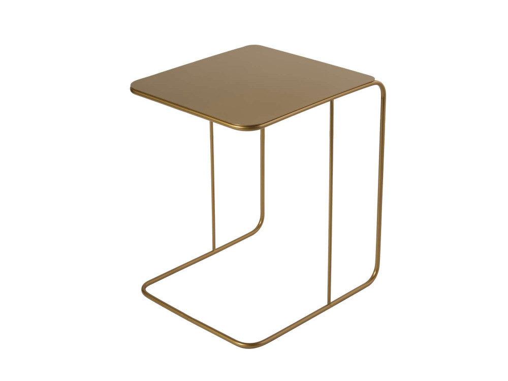 Mesa auxiliar de metal "Poeta" 47 x 46 x 57 cm - Oro