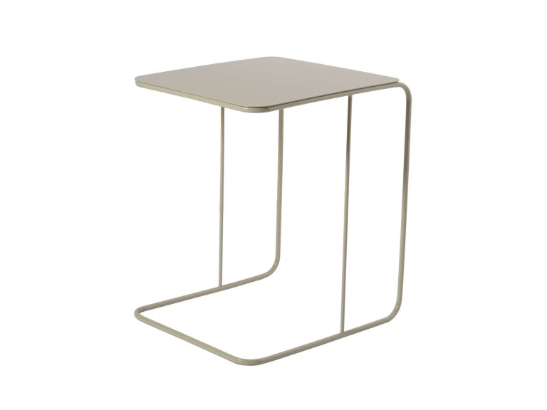 Mesa auxiliar de metal "Poeta" 47 x 46 x 57 cm - Topo