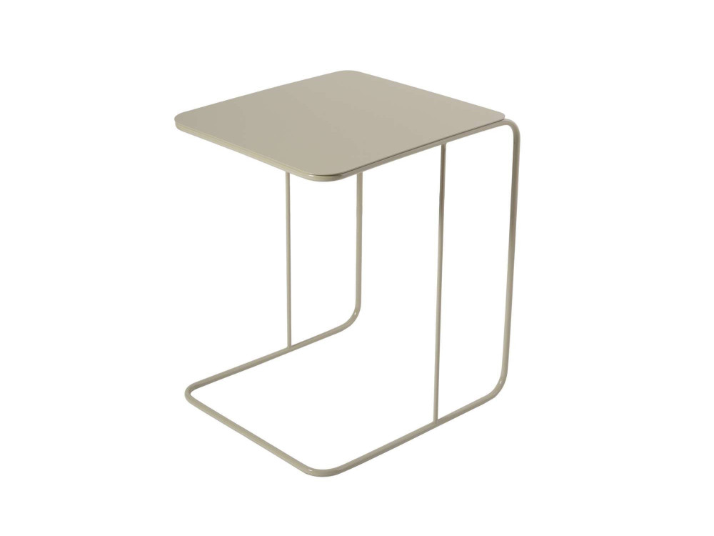 Mesa auxiliar de metal "Poeta" 47 x 46 x 57 cm - Topo