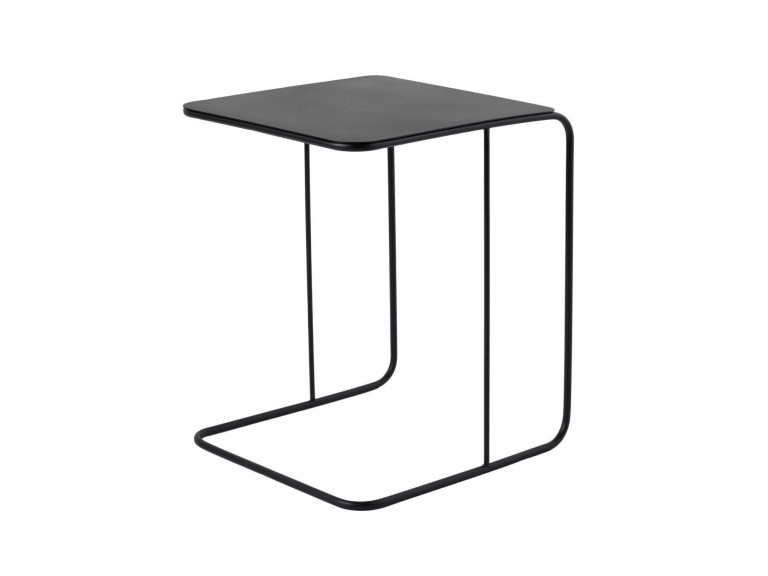 Mesa auxiliar de metal "Poet" 47 x 46 x 57 cm - Negro