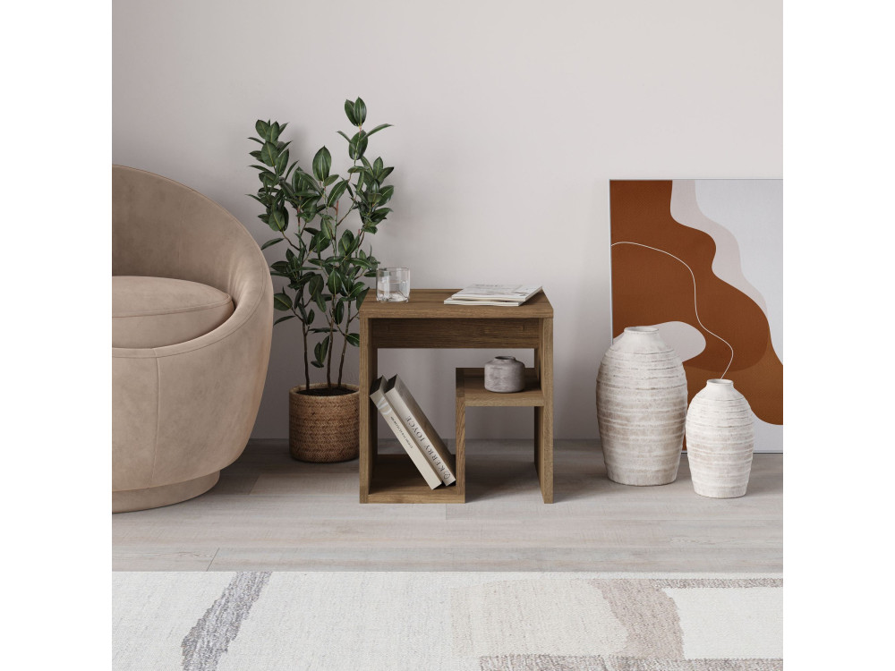 Mesa auxiliar de madera "Bon" 40 x 35 x 40 cm - Hitit