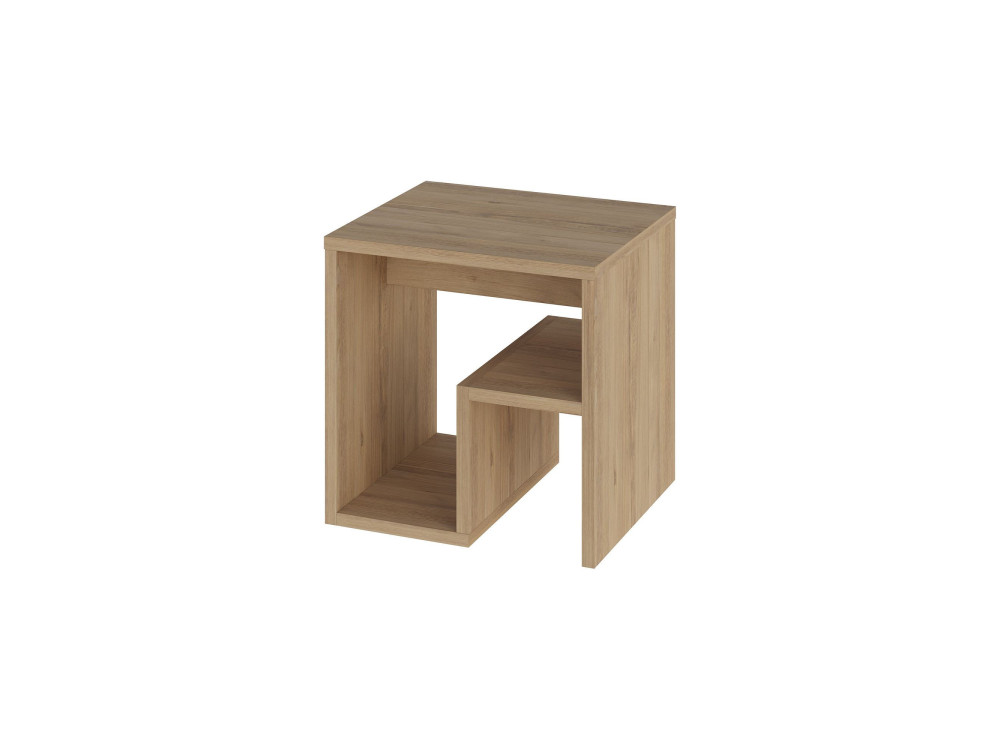 Mesa auxiliar de madera "Bon" 40 x 35 x 40 cm - Roble zafiro