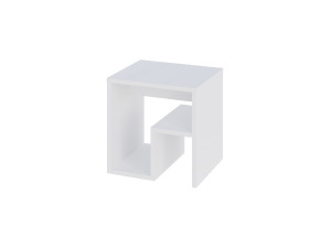 Mesa auxiliar de madera "Bon" 40 x 35 x 40 cm - Blanco