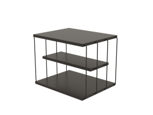 Mesa auxiliar de madera "Lifon" 50 x 40 x 33 cm - Antracita