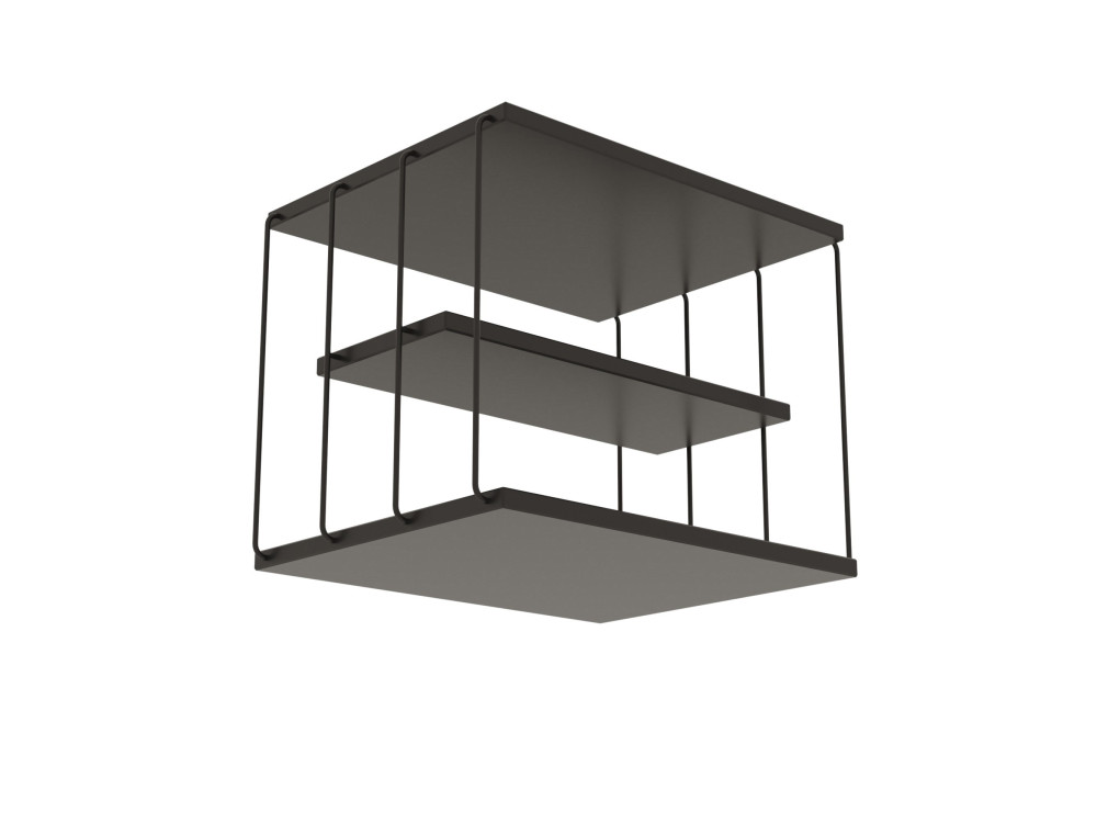 Mesa auxiliar de madera "Lifon" 50 x 40 x 33 cm - Antracita