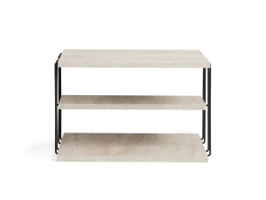 Mesa auxiliar de madera "Lifon" - 50 x 40 x 33 cm - Travertino