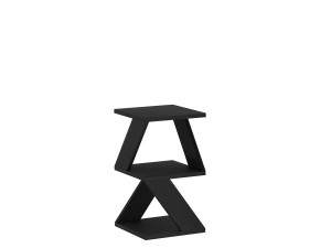 Mesa auxiliar de madera "Albeni" - 30 x 30 x 54 cm - Negra