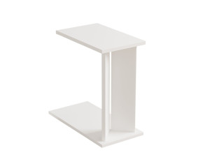 Mesa auxiliar de madera "Lun" - 25 x 50 x 48 cm - Blanca