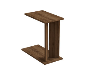 Mesa auxiliar de madera "Lun" - 25 x 50 x 48 cm - Marrón