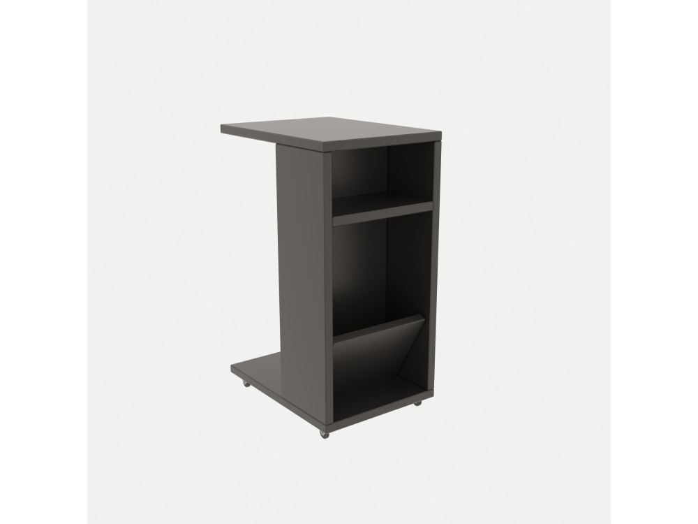 Mesa auxiliar de madera "Filinta" - 30 x 40 x 63 cm - Gris antracita