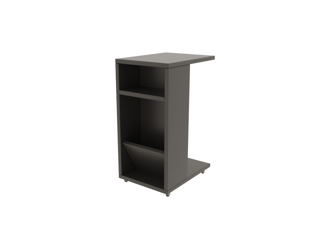 Mesa auxiliar de madera "Filinta" - 30 x 40 x 63 cm - Gris antracita
