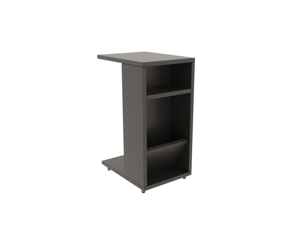 Mesa auxiliar de madera "Filinta" - 30 x 40 x 63 cm - Gris antracita