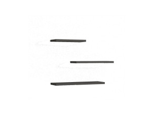 Estantería de pared de madera "Leila" - 50 x 2 x 14 cm - Gris antracita